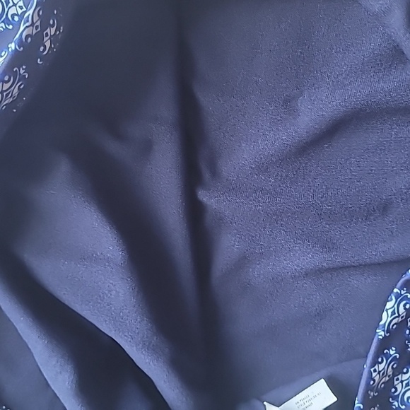 Athleta blue pattern halter top lined tankini top swim size 34D/DD - Picture 9 of 10